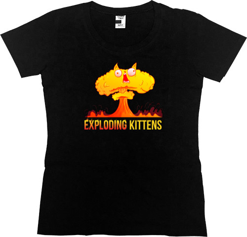 Вибухові кошенята - Футболка Преміум Жіноча - Взрывные котята / Exploding Kittens 2 - Mfest