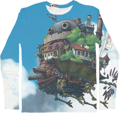 Ходячий замок / Howl no Ugoku Shiro - Kids' Longsleeve Shirt 3D - Ходячий замок хаула / howls moving castle - Mfest