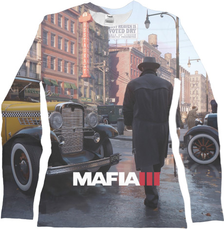 Mafia / Мафія - Футболка з Довгим Рукавом Жіноча 3D - Мафия III / Mafia III (3) - Mfest