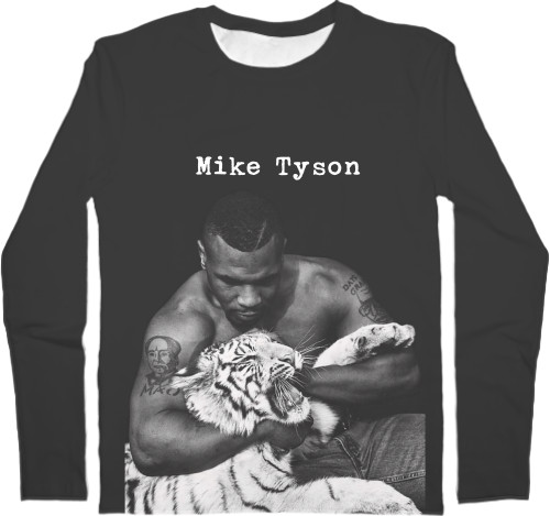 Бокс - Men's Longsleeve Shirt 3D - Майк Тайсон 4 - Mfest