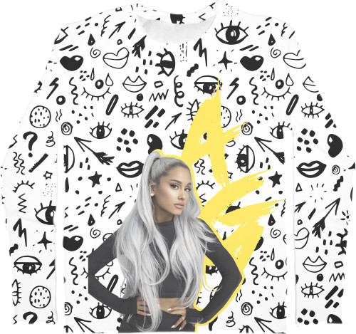 Ariana Grande - Лонгслив 3D Мужской - Ariana Grande 2 - Mfest