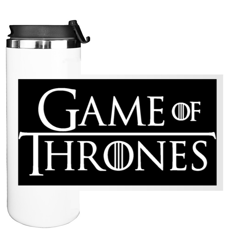 Game of Thrones / Игра престолов - Water Bottle on Tumbler - Лого игра  престолов - Mfest