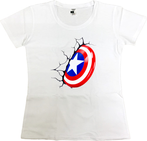 Captain America - Футболка Премиум Женская - Captain America 17 - Mfest