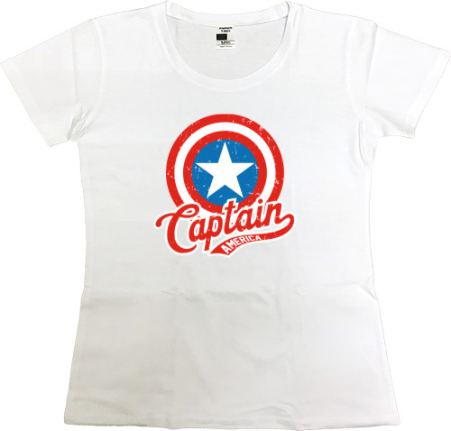 Captain America - Футболка Премиум Женская - Captain America 16 - Mfest