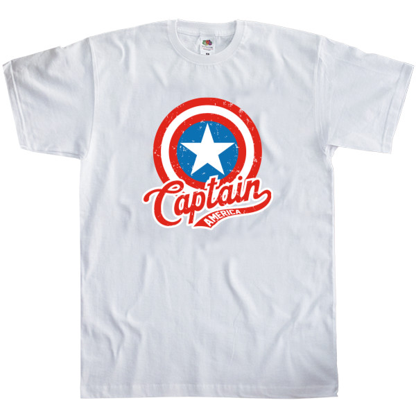 Captain America - Футболка Классика Детская Fruit of the loom - Captain America 16 - Mfest
