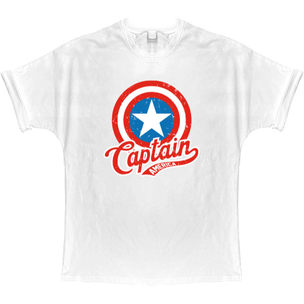 Captain America - Футболка Оверсайз - Captain America 16 - Mfest