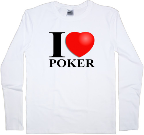Покер - Футболка з Довгим Рукавом Чоловіча - I love poker - Mfest