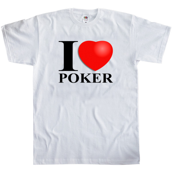 Покер - Kids' T-Shirt Fruit of the loom - I love poker - Mfest