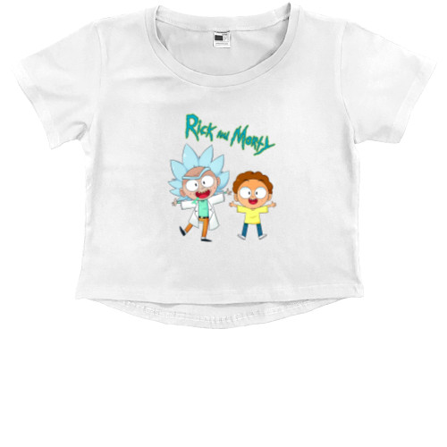 Рик и Морти - Kids' Premium Cropped T-Shirt - Rick and Morty 4 - Mfest