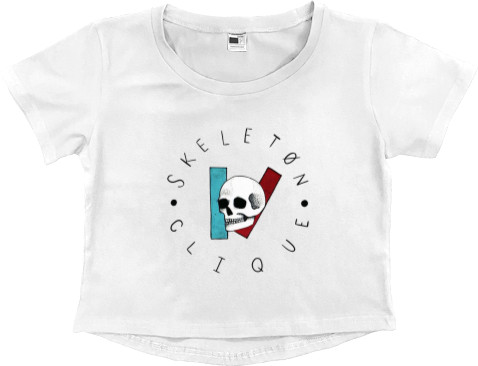 Twenty one Pilots - Women's Cropped Premium T-Shirt - Twenty One Pilots Skeleton Clique 1 - Mfest