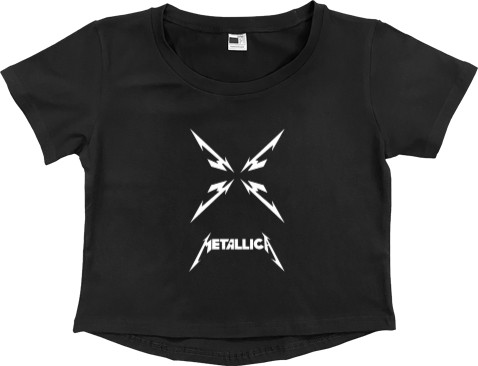 Metallica - Кроп - топ Премиум Женский - Metallica 1 - Mfest