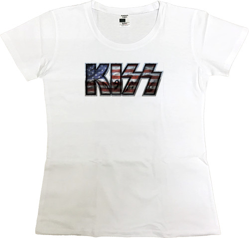 KISS - Футболка Преміум Жіноча - KISS logo 1 - Mfest