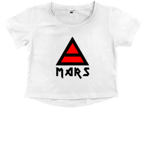 30 second to mars - Kids' Premium Cropped T-Shirt - 30 seconds to mars 3 - Mfest