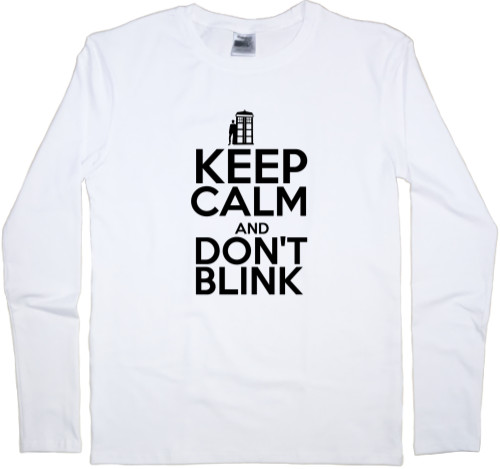 Doctor Who - Футболка з Довгим Рукавом Чоловіча - Keep calm and don_t blink - Mfest