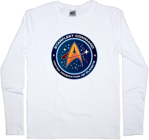 Star Trek - Men's Longsleeve Shirt - Star Trek StarFleet Command Badge - Mfest