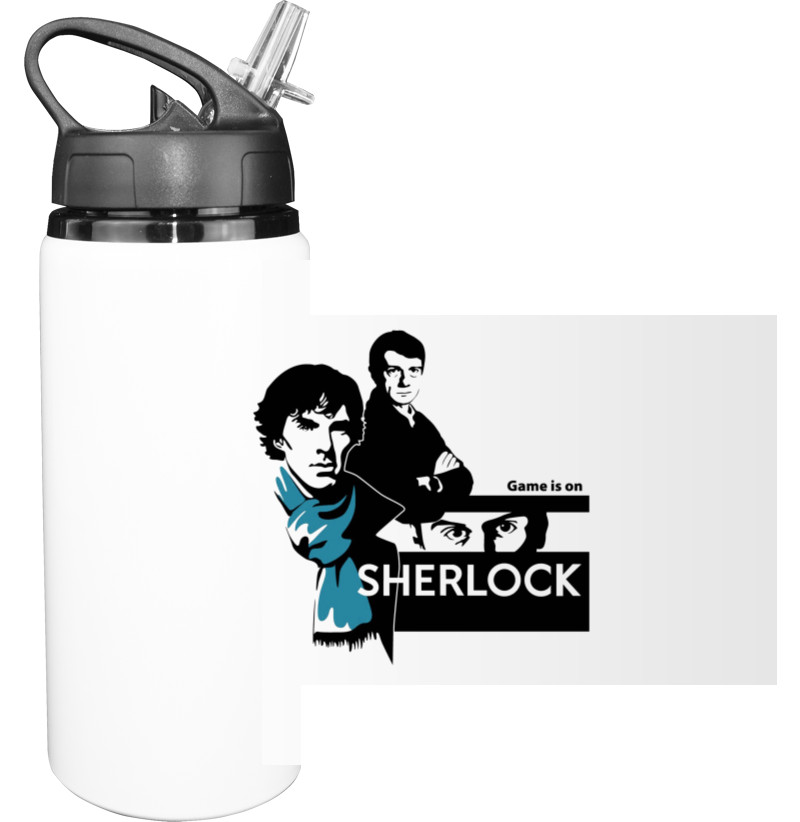 Sherlock - Sport Water Bottle - Game is on Sherlock - Mfest