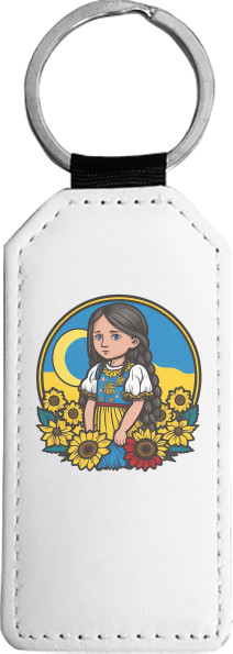 Я УКРАИНЕЦ - Rectangular Keychain - Cute Ukrainian girl - Mfest