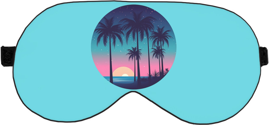 Подорожі - Маска для сну 3D - Пальмовий пляж  Зоряна ніч - Mfest