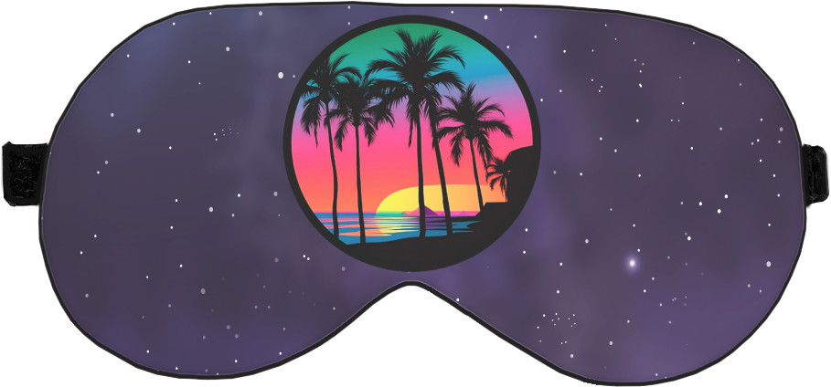 Подорожі - Маска для сну 3D - Пальмовий пляж  У тіні - Mfest
