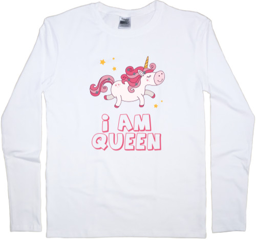 Приколы для нее - Лонгслив Детский - I am Queen - Mfest