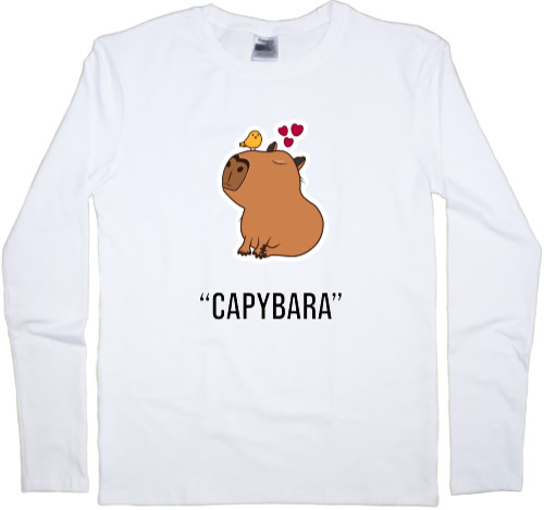 Capybara - Men's Longsleeve Shirt - Capibara with hearts - Mfest