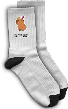Capybara - Socks - Capibara with hearts - Mfest