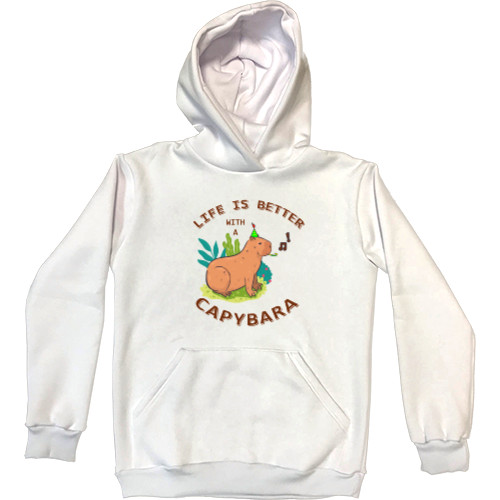 Capybara - Kids' Premium Hoodie - With capibara life is more beautiful - Mfest