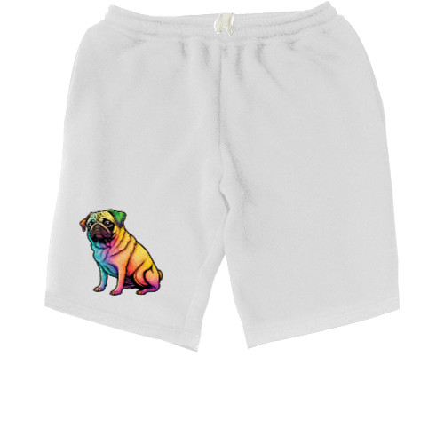 Мопс - Kids' Shorts - rainbow pug - Mfest