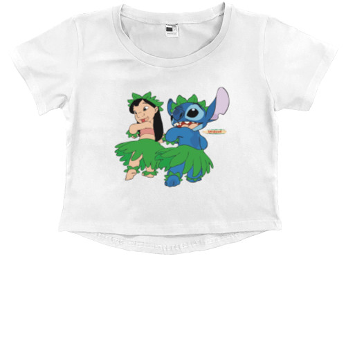 Лила и Стич - Kids' Premium Cropped T-Shirt - Lilo and Stitch 7 - Mfest