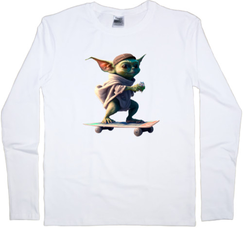 Yoda on a skateboard