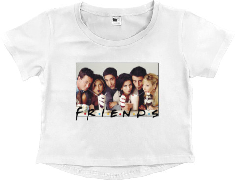 Друзья - Women's Cropped Premium T-Shirt - Friends - Mfest