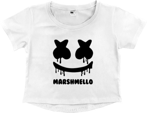 Marshmello - Кроп - топ Премиум Женский - Marshmello 5 - Mfest