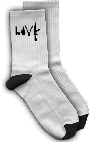 Прикольні написи - Шкарпетки - banksy love - Mfest