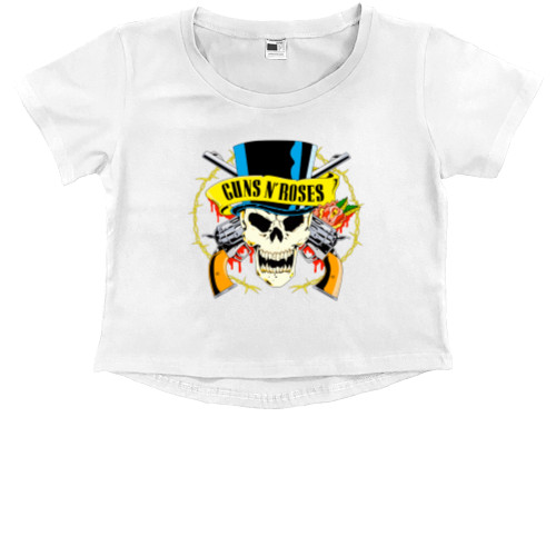 Guns n Roses - Kids' Premium Cropped T-Shirt - Guns n roses logo - Mfest
