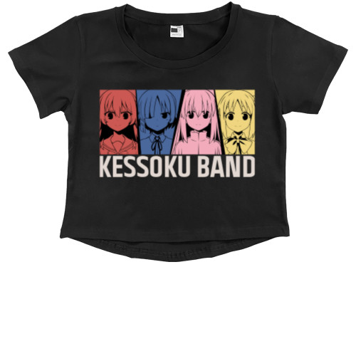 Bocchi the Rock / Одинокий рокер - Kids' Premium Cropped T-Shirt - KESSOKU BAND 2 - Mfest