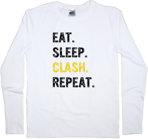 Clash Royale - Лонгслив Мужской - Eat Sleep Clash Repeat - Mfest