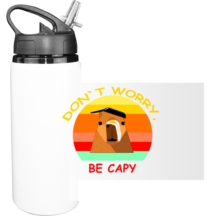 Капібара  - Пляшка для води - Don't Worry, Be Capy - Mfest