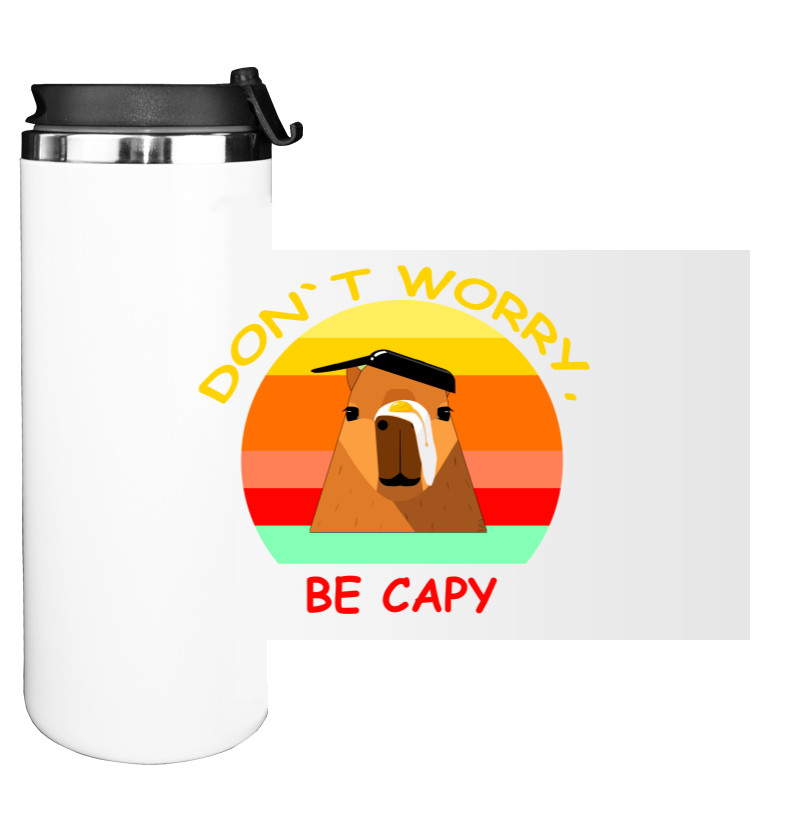 Капібара  - Термокружка - Don't Worry, Be Capy - Mfest