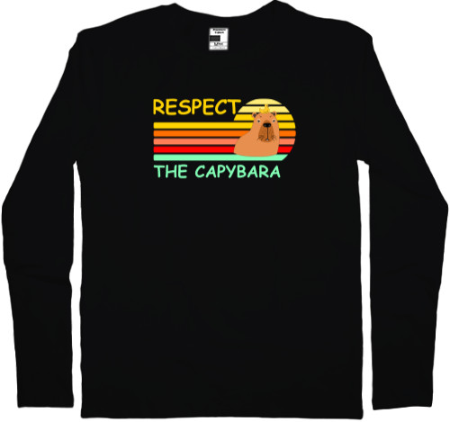 Capybara - Kids' Longsleeve Shirt - Respect Capybara - Mfest