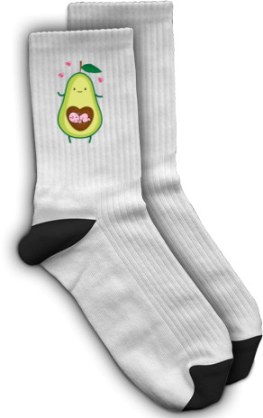 Для беременных - Socks - avocado pregnant - Mfest