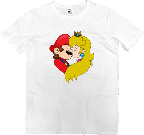 Mario and the princess at the kiss