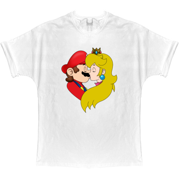 Mario and the princess at the kiss