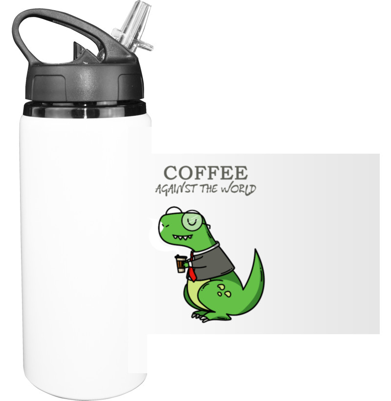 Профессии - Sport Water Bottle - Kava and dinosaur - Mfest