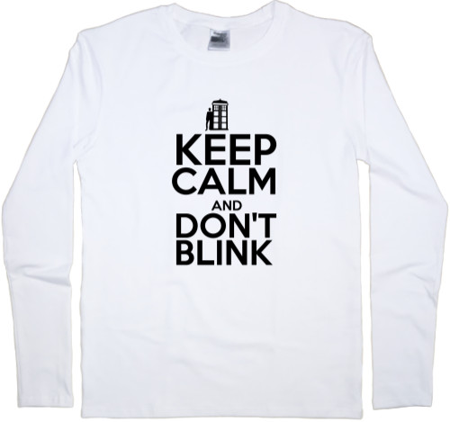 Doctor Who - Футболка з Довгим Рукавом Чоловіча - Keep calm and don't blink - Mfest
