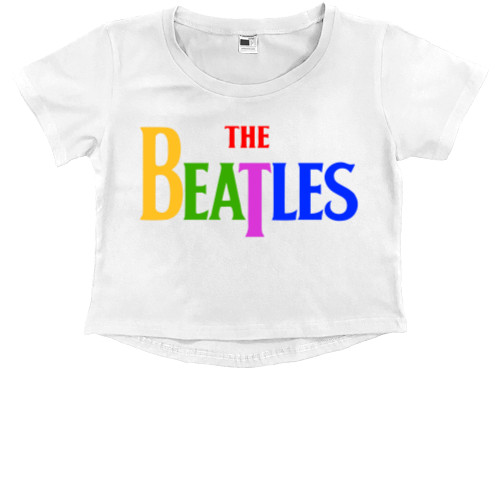 The Beatles - Kids' Premium Cropped T-Shirt - The Beatles Лого - Mfest
