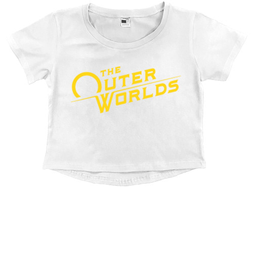 The Outer Worlds - Kids' Premium Cropped T-Shirt - The Outer Worlds Лого - Mfest