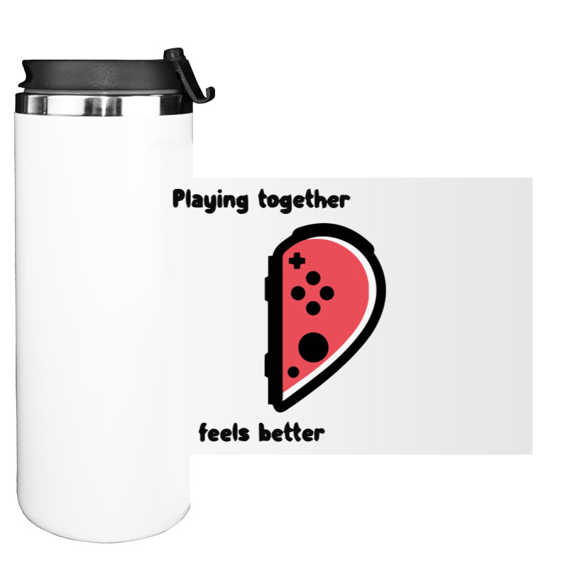 Парные - Water Bottle on Tumbler - Playing together feels better - Mfest