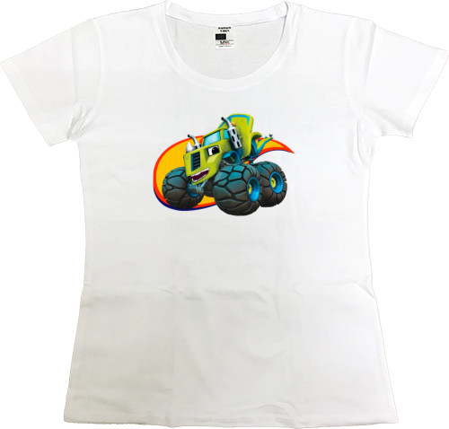 Вспыш и чудо-машинки - Women's Premium T-Shirt - Blaze and Wonder Machines 6 - Mfest