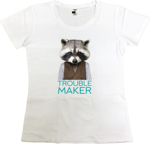Еноты - Women's Premium T-Shirt - Енот Trouble Maker - Mfest