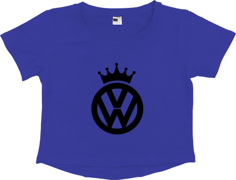 Volkswagen - Кроп - топ Преміум Жіночий - Volkswagen Logo 8 - Mfest